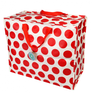 Jumbo storage bag - Red on white Spotlight